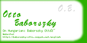 otto baborszky business card